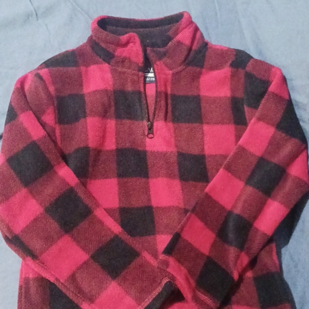 The Children's Place Red and Black Plaid Sweater
